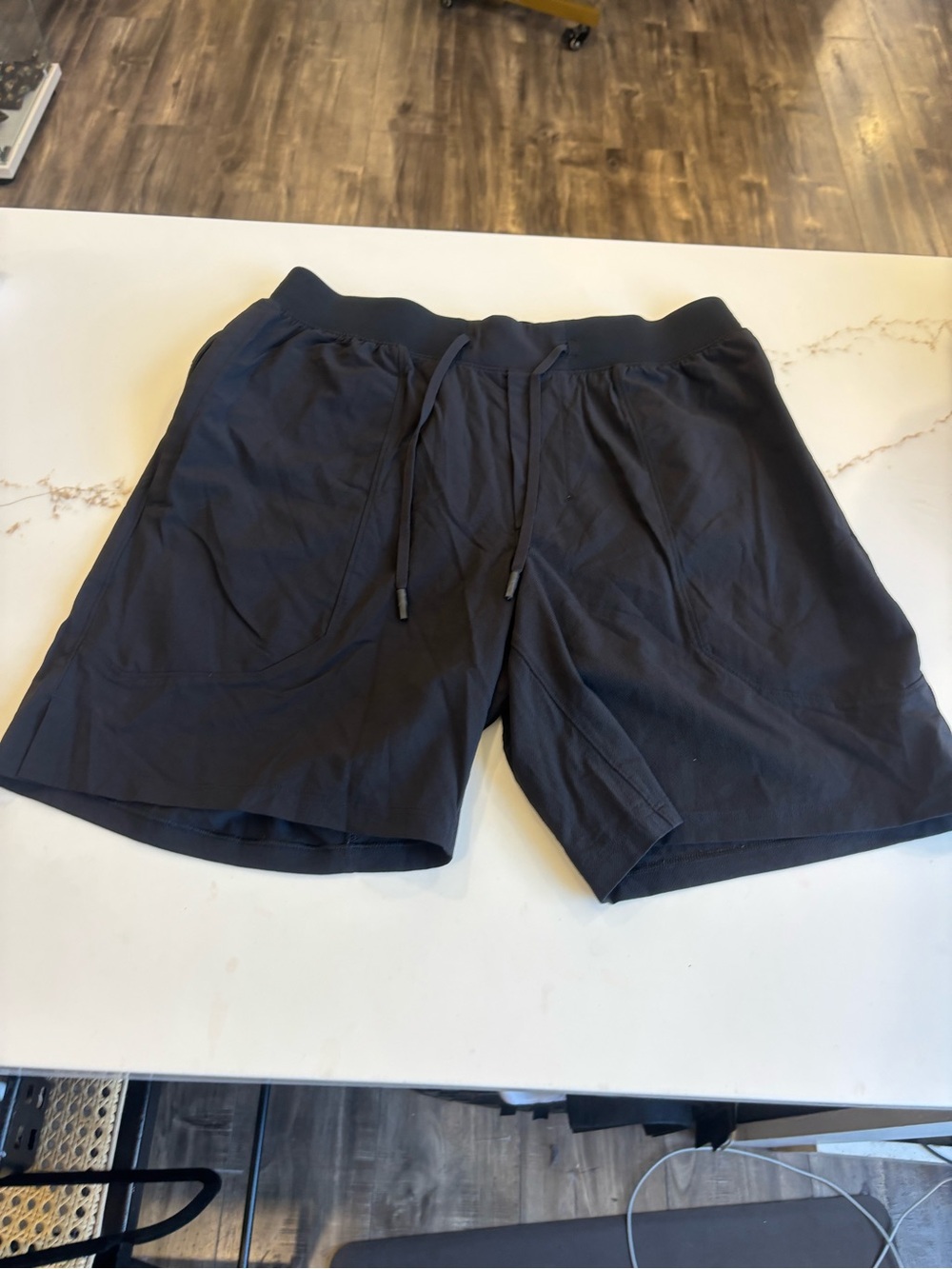 lululemon athletica Men's Black Performance Drawstring Shorts